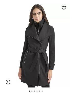 Calvin Klein Black Belted Trench Coat